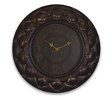 20" Inch Brown Tufted Wall Clock