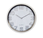 12" Inch Minimalist Silver Wall Clock