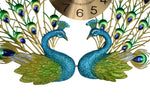Large 26" Inch Metal Peacock Wall Clock