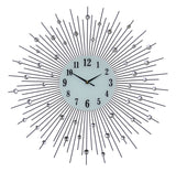 27" Metal Spoke Sunburst Clock w/ Crystal Accents