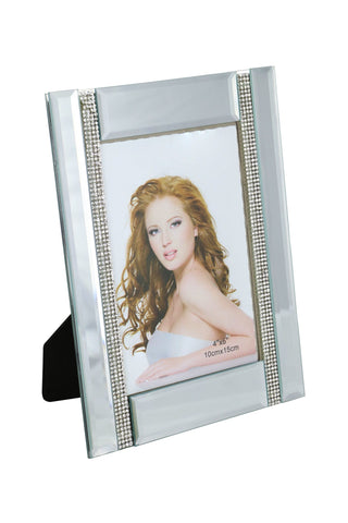 8.5X6.5 FRAME FOR 4X6 PHOTO, 2 CRYSTAL LINES
