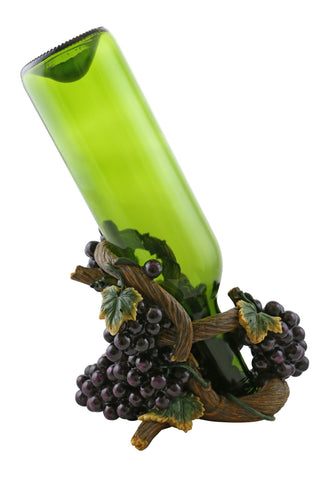 Polyresin Grapes on Vine Wine Bottle Holder