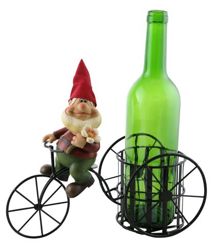 Gnomb Riding Bicycle Wine Bottle Holder