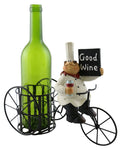 Chef Riding Bicycle Wine Bottle Holder