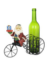 Santa Claus on Bike Wine Bottle Holder