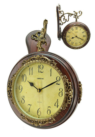 18" Inch Double Sided Hanging Wall Clock