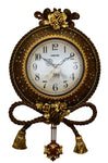 25" Inch Brown and Gold Vintage Pendulum Wall Clock